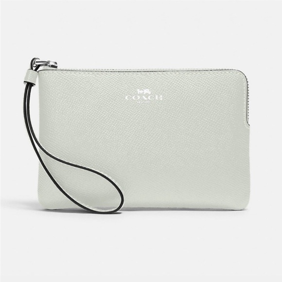 Coach Sage Green Leather Wristlet - Picture 2 of 7